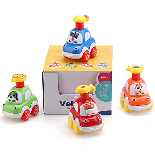 Toddler Toy Cars, Amy&Benton Assorted 4PCS Press & Go Toy Car